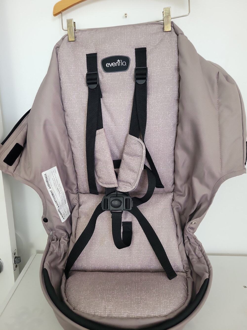 Evenflo Pivot Single Stroller Brown Seat Cover Fabric Cushion Pad Replacement